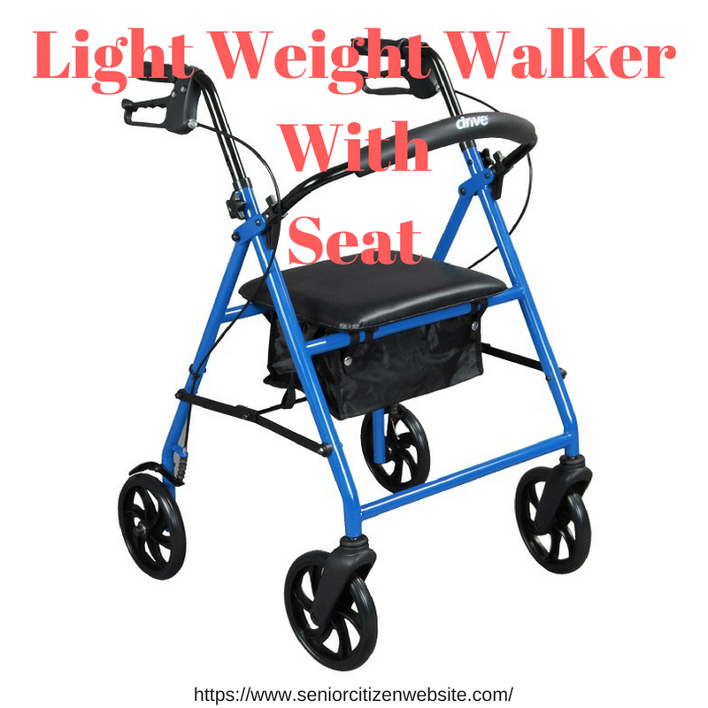 lightweight walker with seat