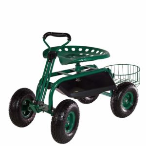 sunnydaze garden cart rolling scooter