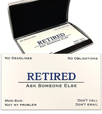 senior retired business card