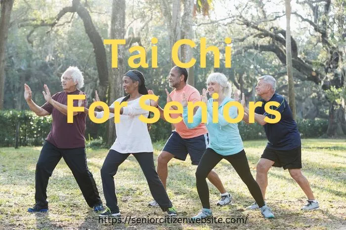 Seniors doing Tai Chi in a park